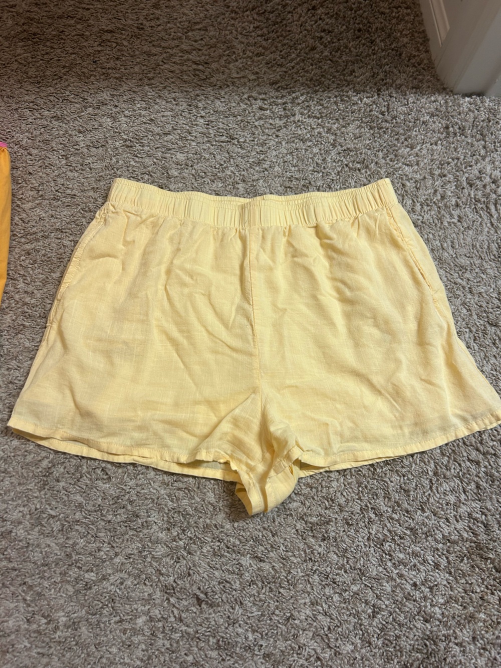 Yellow lined shorts